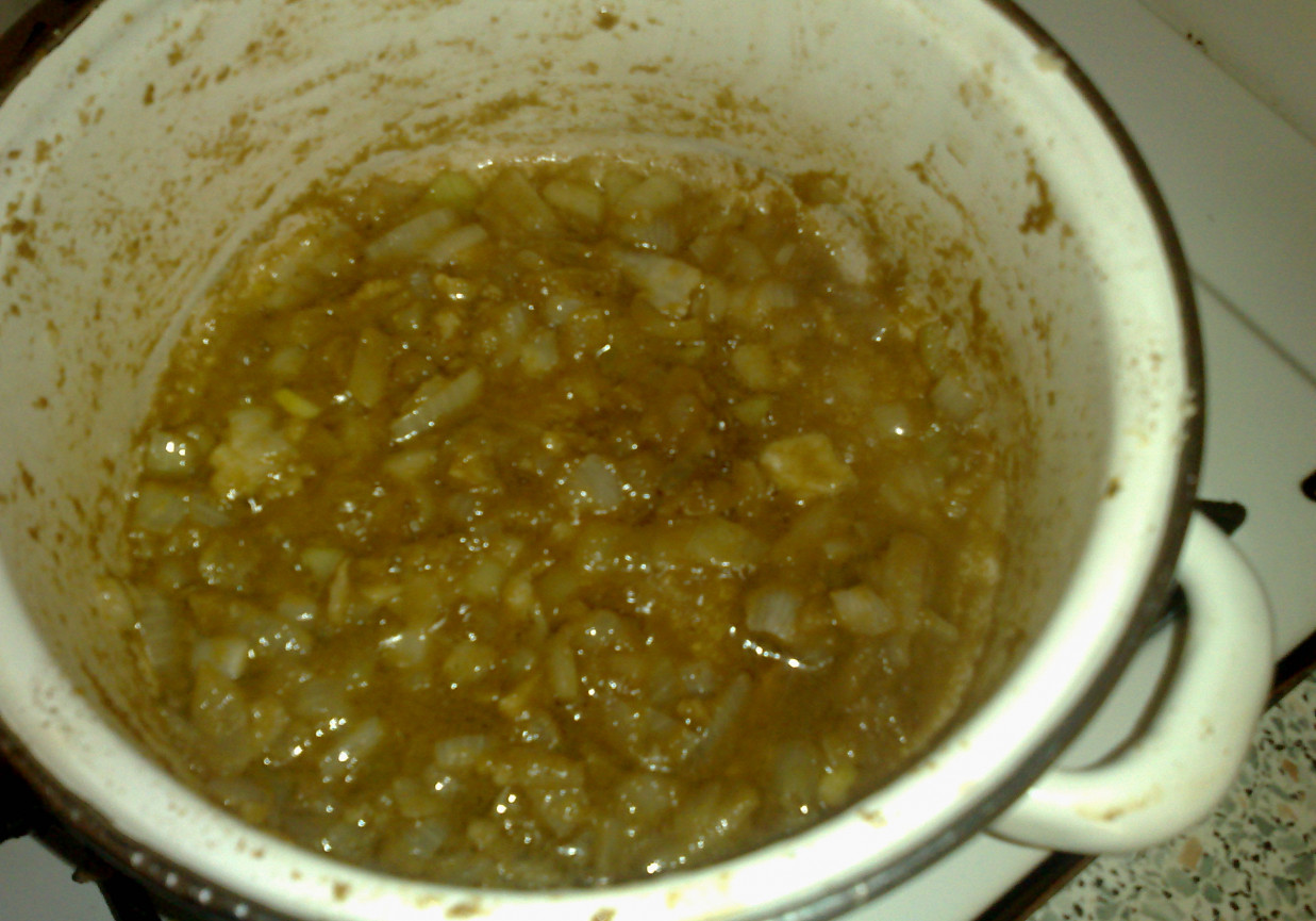 zupa dyniowa z pastą zieloną curry foto