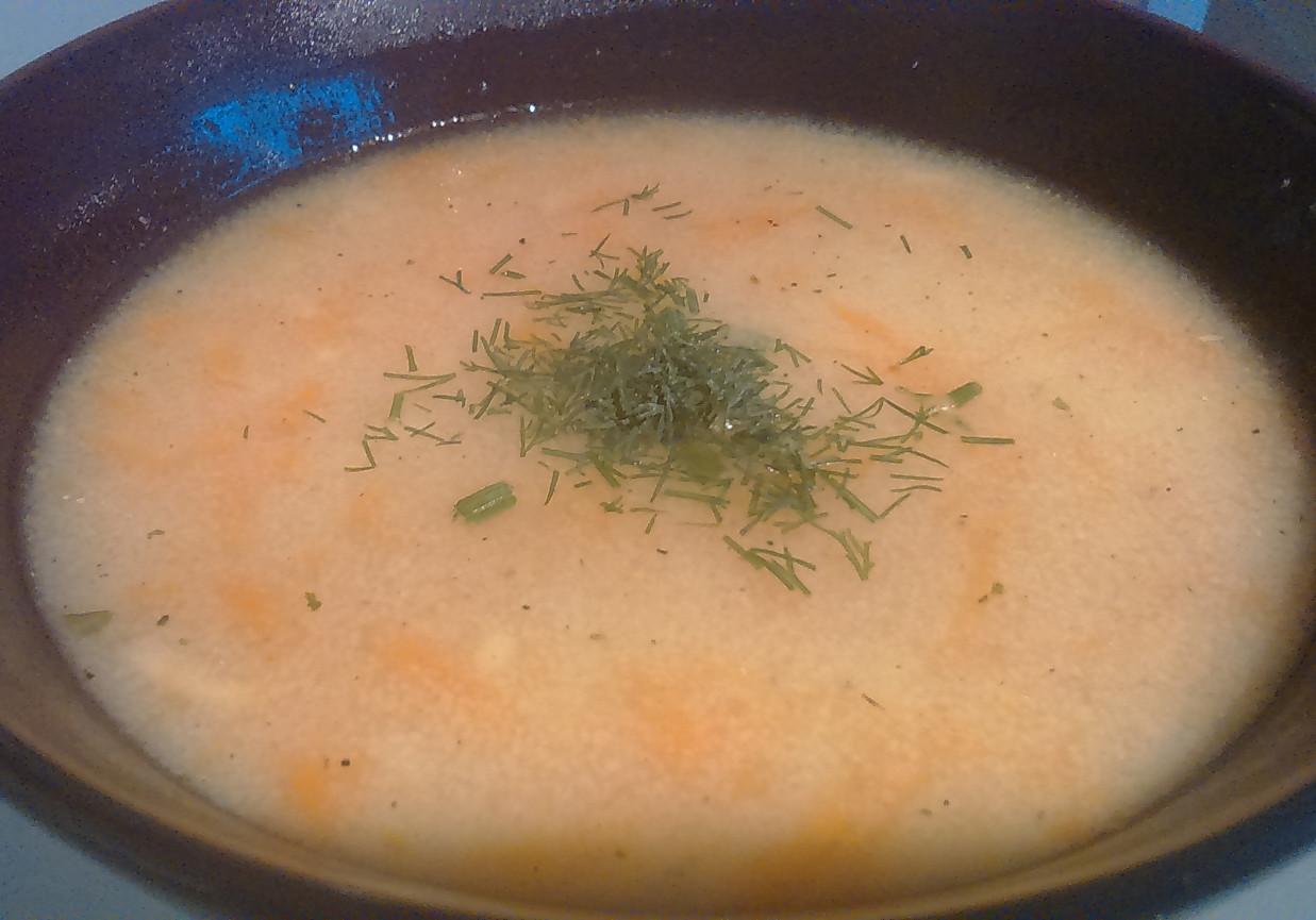 Zupa grysikowa na rosole foto