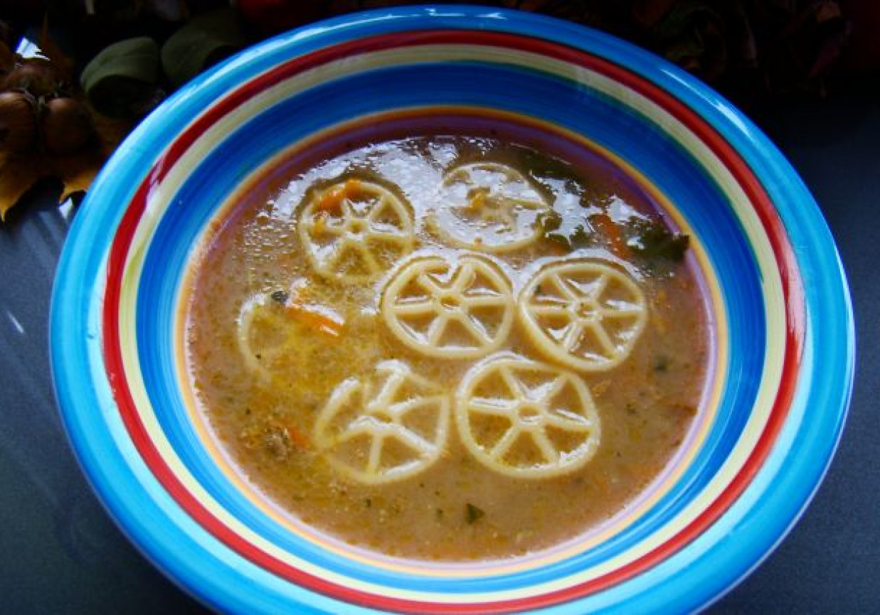 Zupa grzybowa z kółkami foto