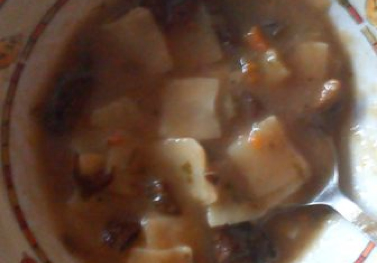 Zupa grzybowa z łazankami foto