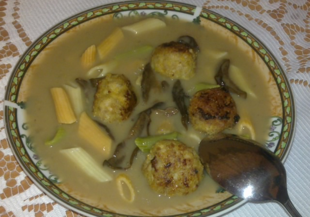 Zupa Grzybowa z Penne i Klopsikami foto