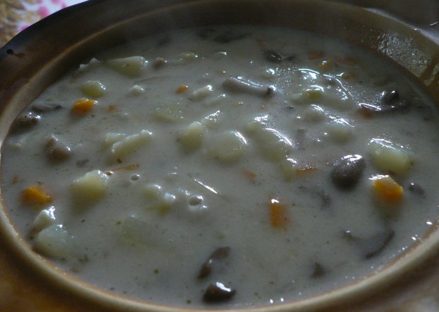 Fotografia przedstawiająca Zupa grzybowa z ziemniakami