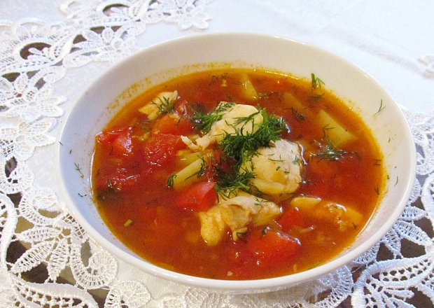 Fotografia przedstawiająca Zupa gulaszowa z dorsza