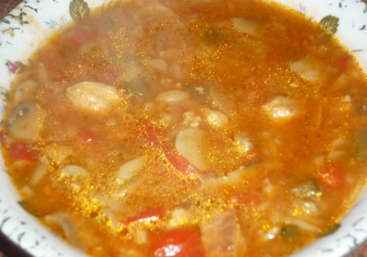 Zupa gulaszowa z makaronem ryżowym foto