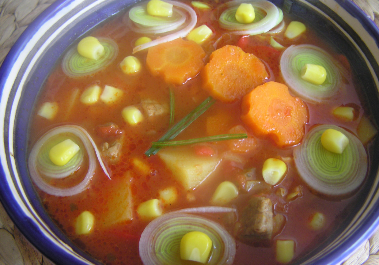 Zupa gulaszowa z wołowiną foto