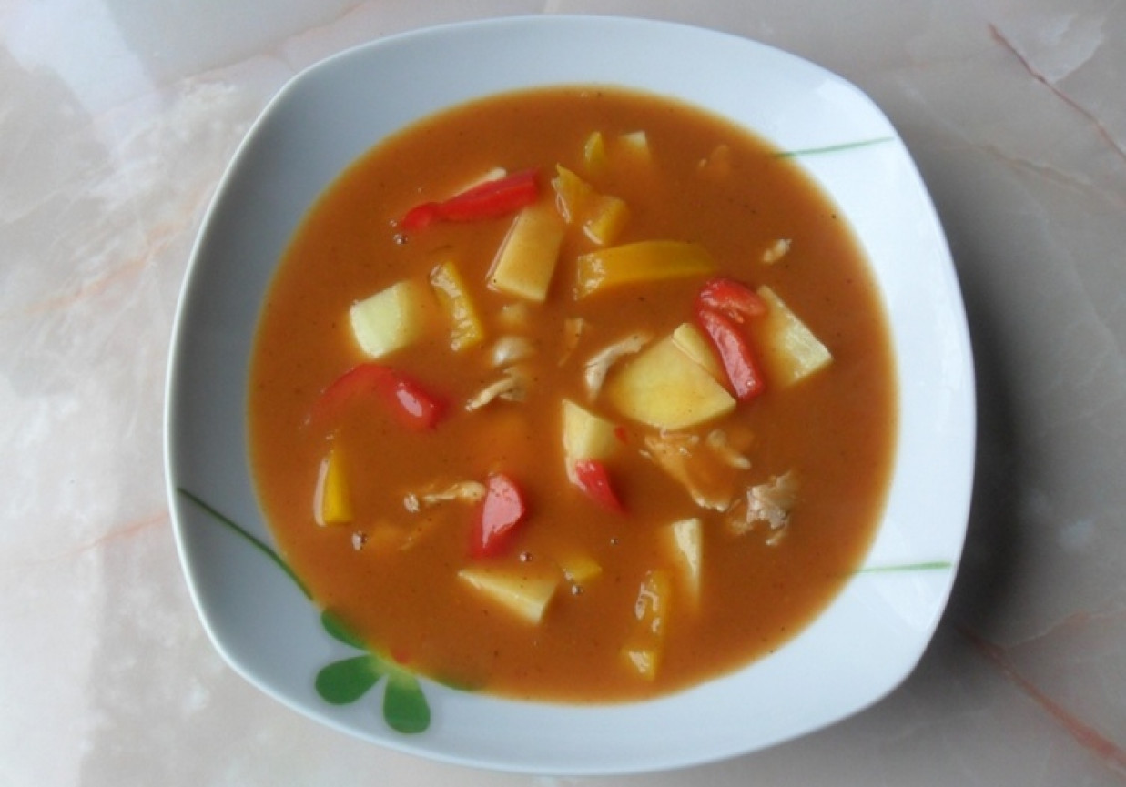 Zupa gulaszowa z ziemniakami foto