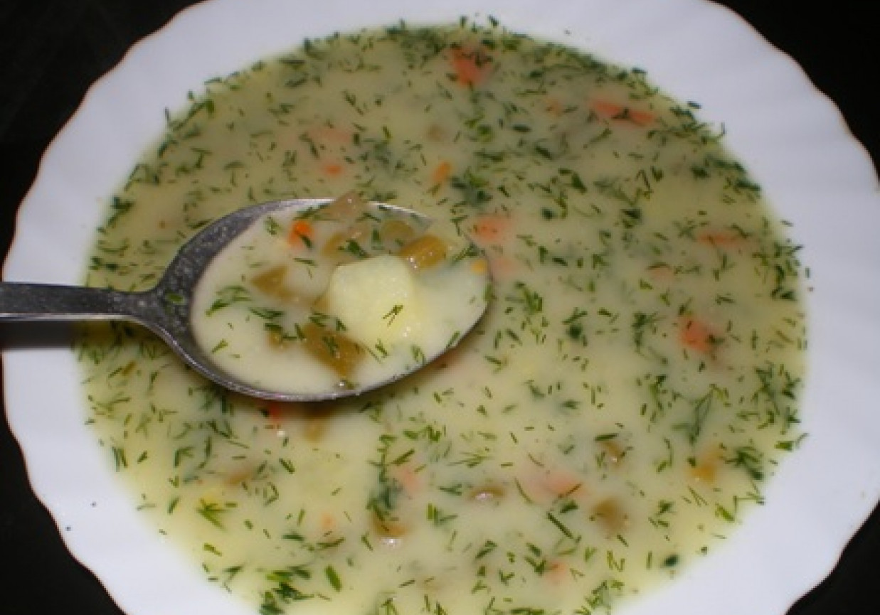 Zupa jarzynowa z fasolką i marchwią foto