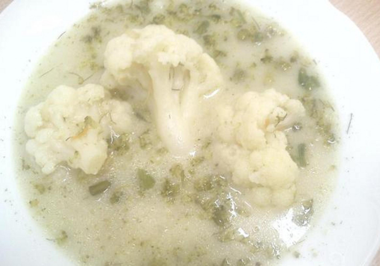 Zupa kalafiorowa wegetariańska foto