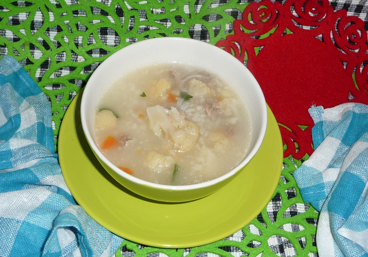 Zupa kalafiorowa z ryżem foto