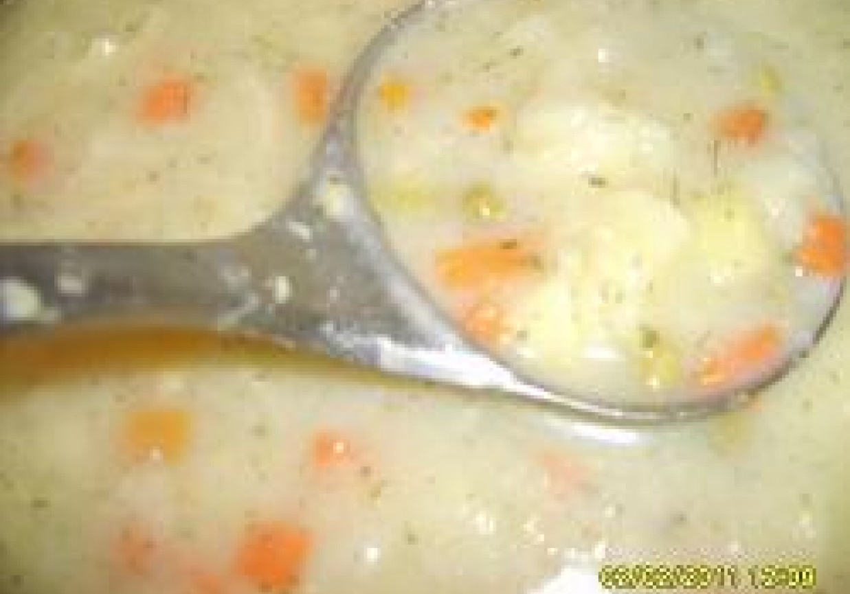 Zupa kalafiorowo- groszkowa foto