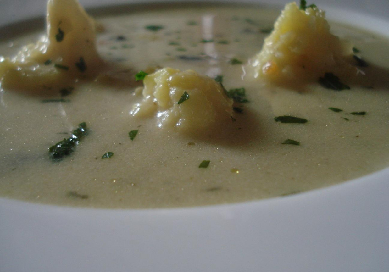 Zupa kalafiorowo- pieczarkowa foto