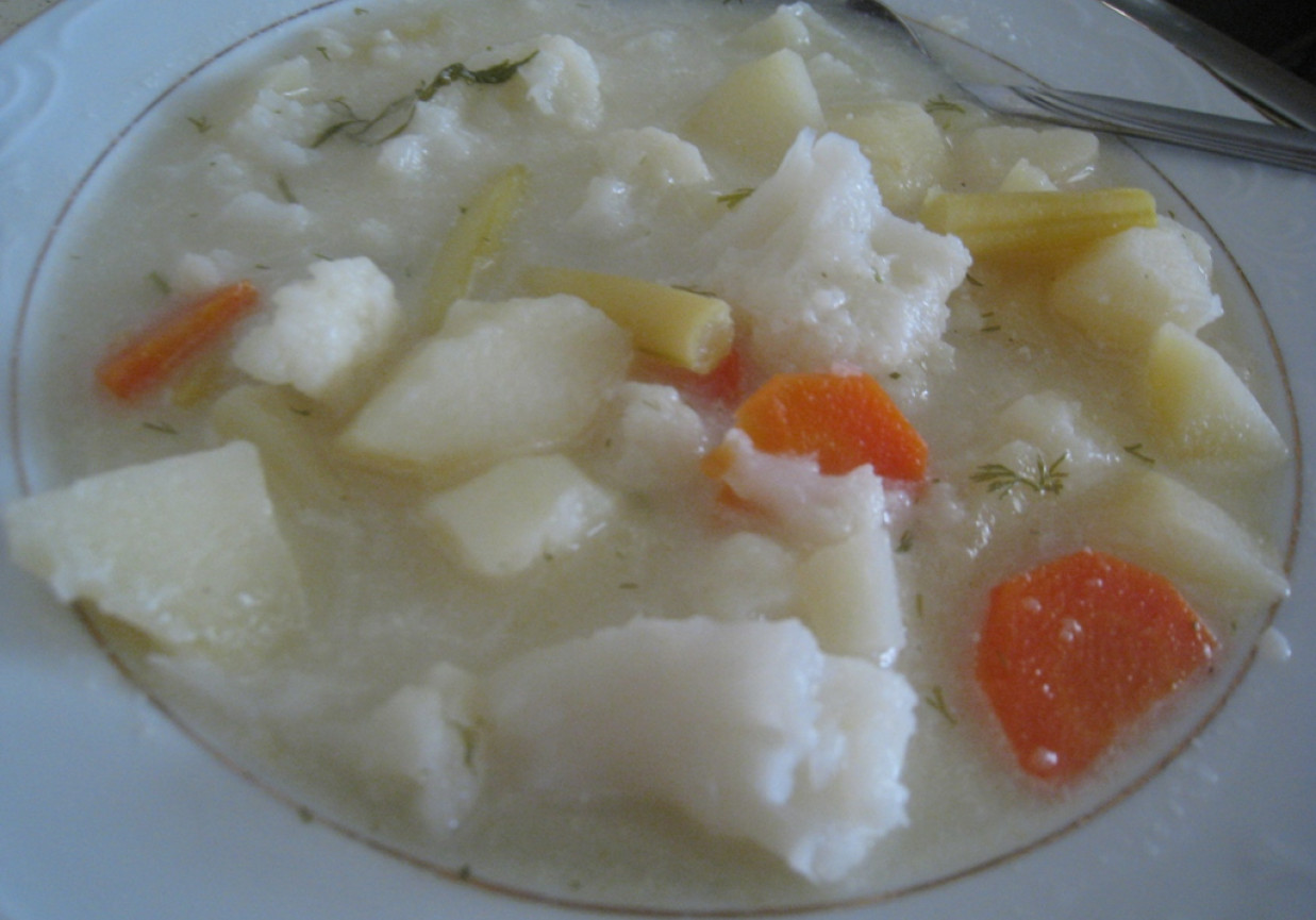 Zupa kalafiorowo-fasolkowa foto