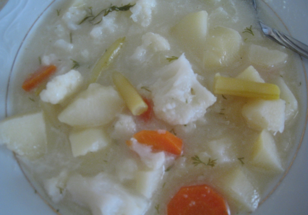 Zupa kalafiorowo-fasolkowa foto