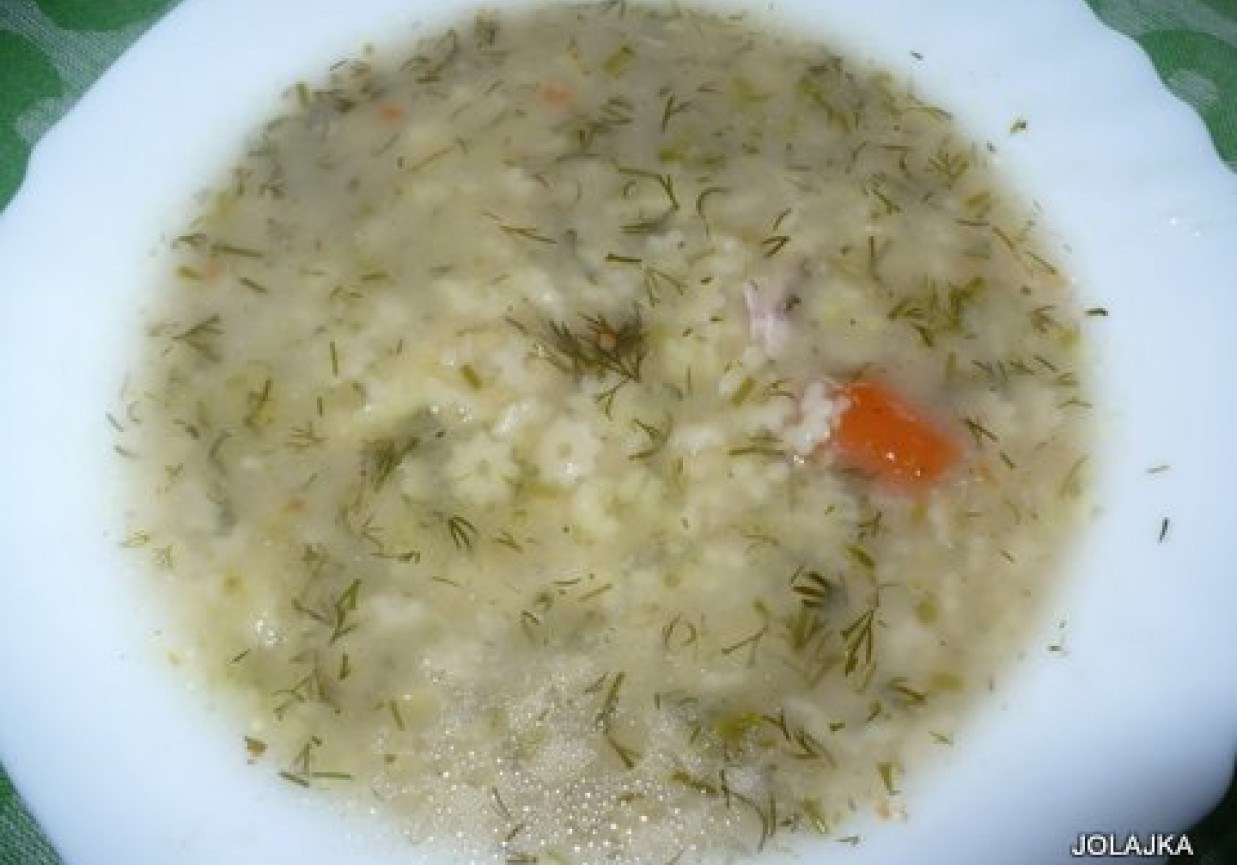 zupa koperkowa z kluseczkami foto