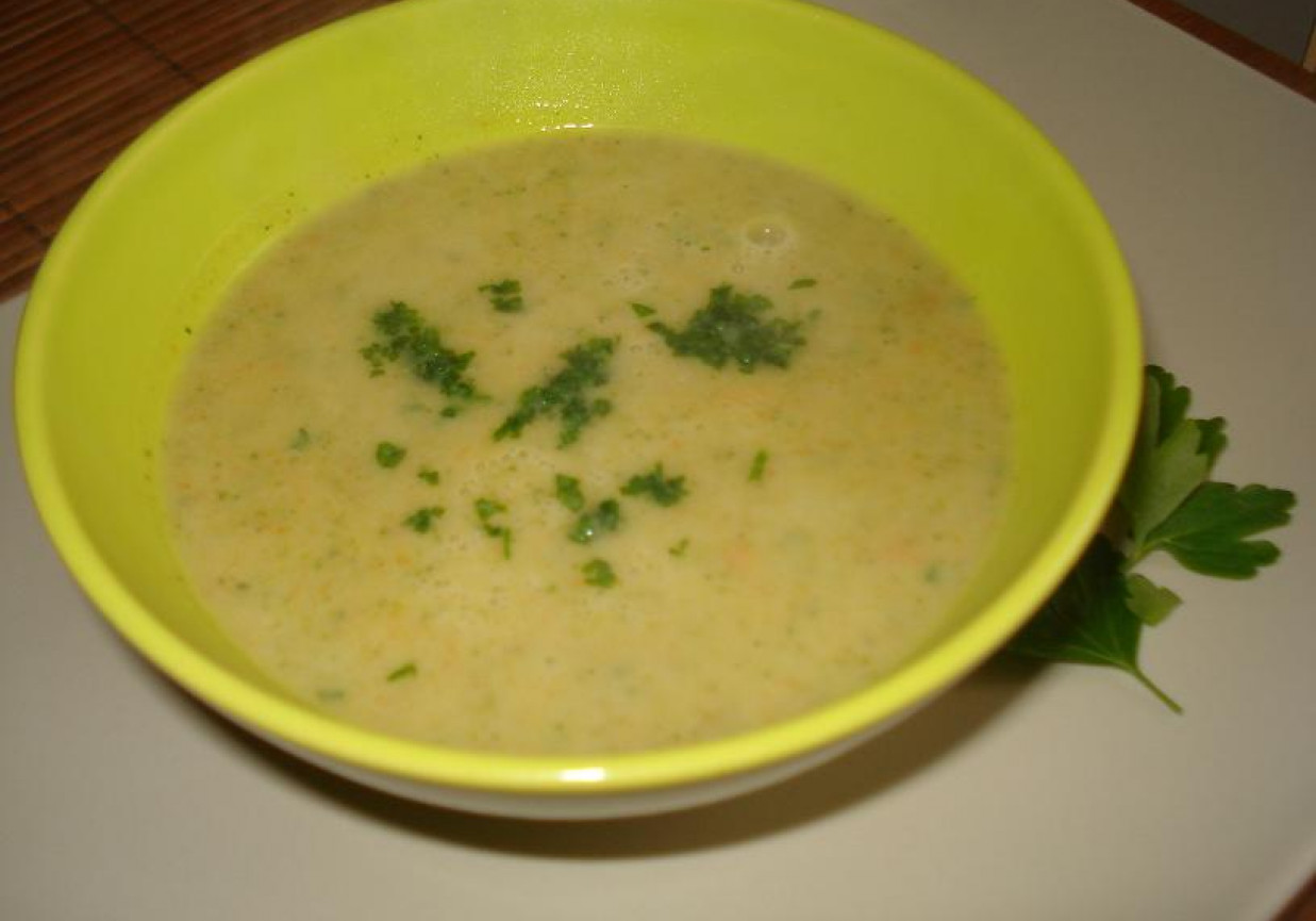 Zupa krem brokułowo- ziemniaczany z serkiem topionym foto