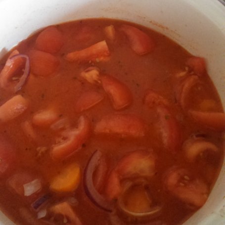 Krok 5 - Zupa krem pomidorowy z grzankami foto