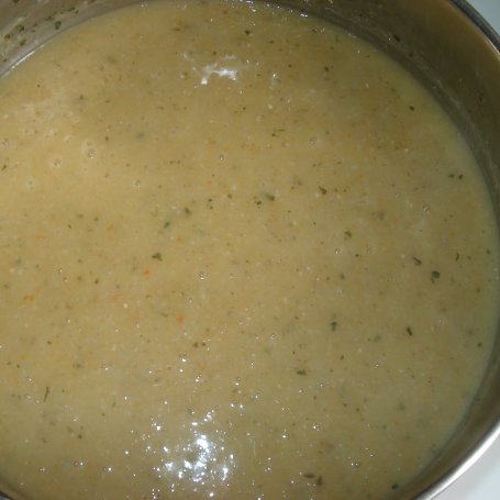 Krok 10 - Zupa krem porowa z kaszą -lubczykiem wzbogacona , słonecznikiem udoskonalona foto