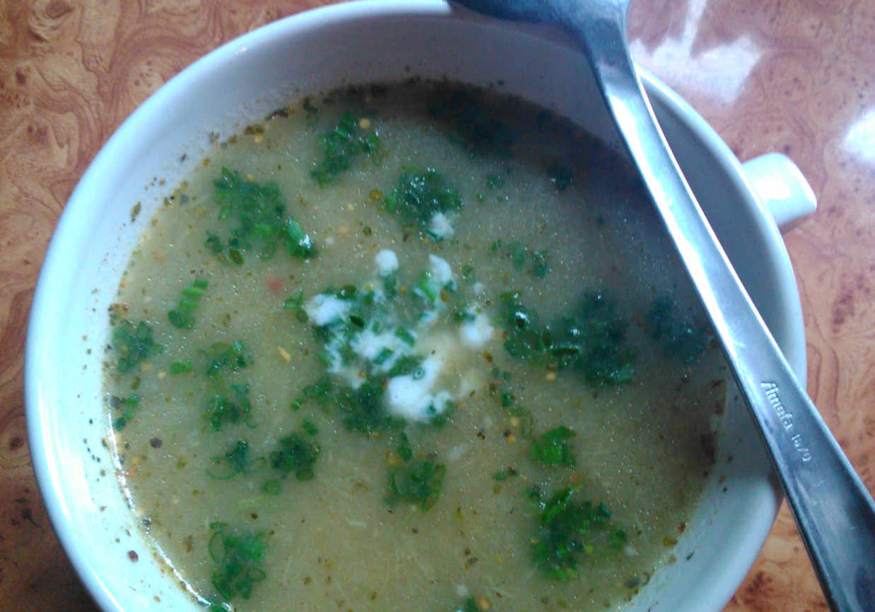 Zupa krem szparagowy z nutą mleczka kokosowego i imbiru foto