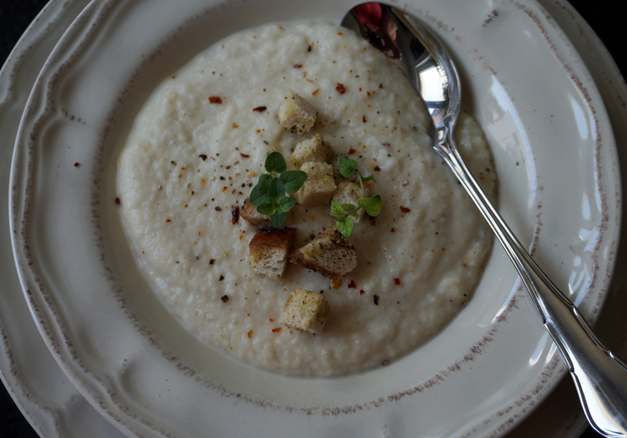 Zupa - krem z białych warzyw foto