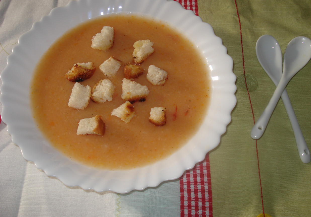 Zupa krem z cukini, pomidorów i ryżu foto