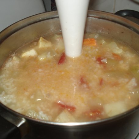 Krok 6 - Zupa krem z cukini, pomidorów i ryżu foto