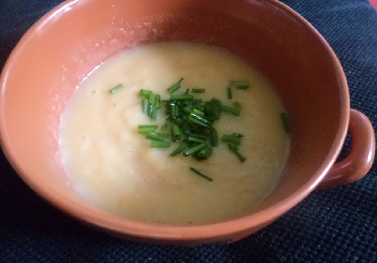 Zupa krem z kalarepy zaserwowana z cebulką zieloną :) foto