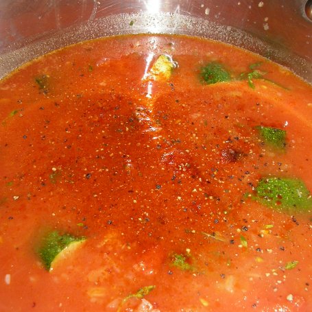 Krok 4 - Zupa krem z pieczonych warzyw z mozzarellą i ziołami foto