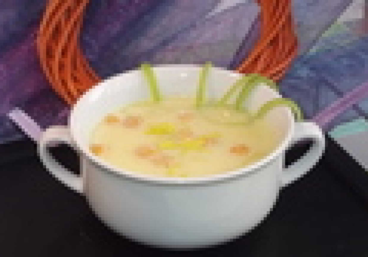 Zupa krem z pora z grzankami