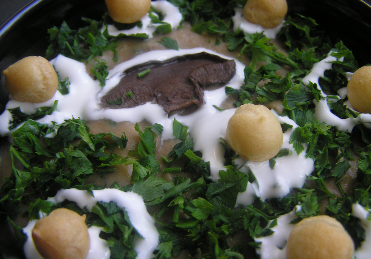 Zupa krem z suszonych grzybów foto