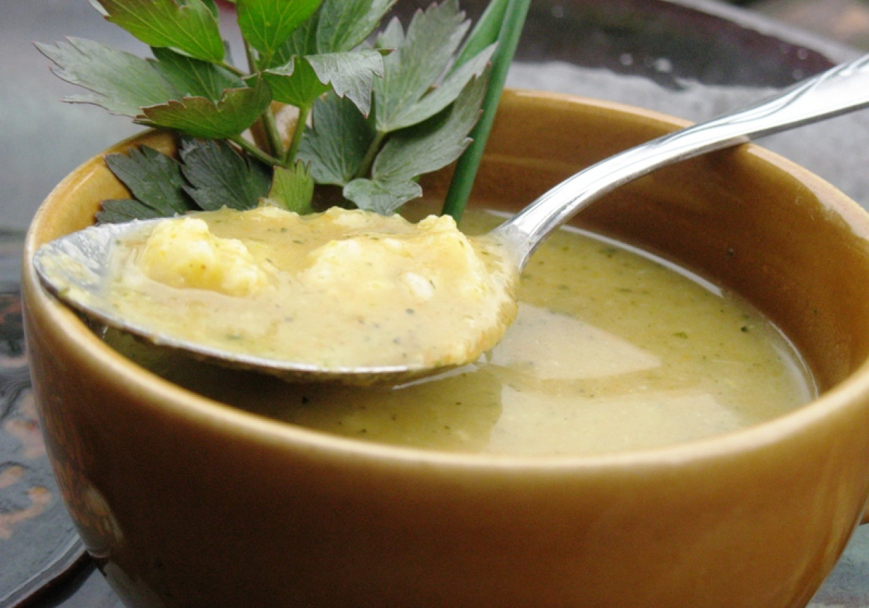 Zupa krem z warzyw z kaszą jaglaną foto