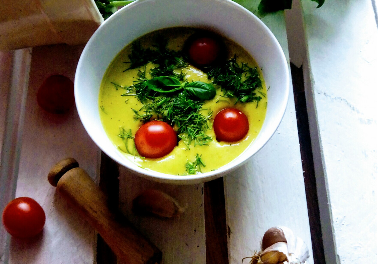 Zupa krem z zielonego groszku -koperkiem wbogacona :) foto
