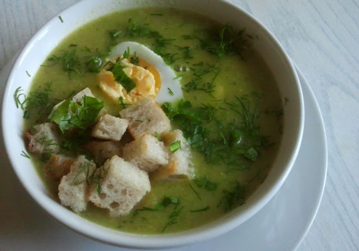 zupa krem z zielonych warzyw foto