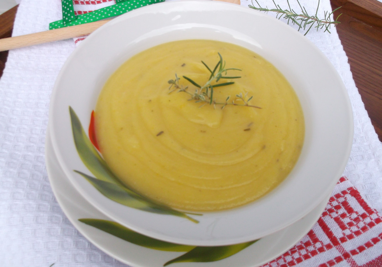 Zupa krem z ziemniaków i kalafiora. foto