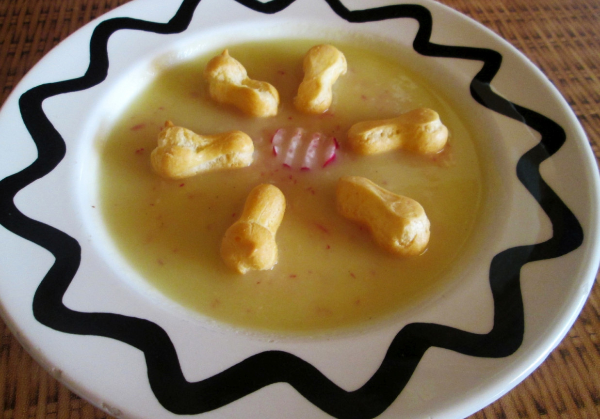 Zupa kremowa z kalarepki i rzodkiewki foto