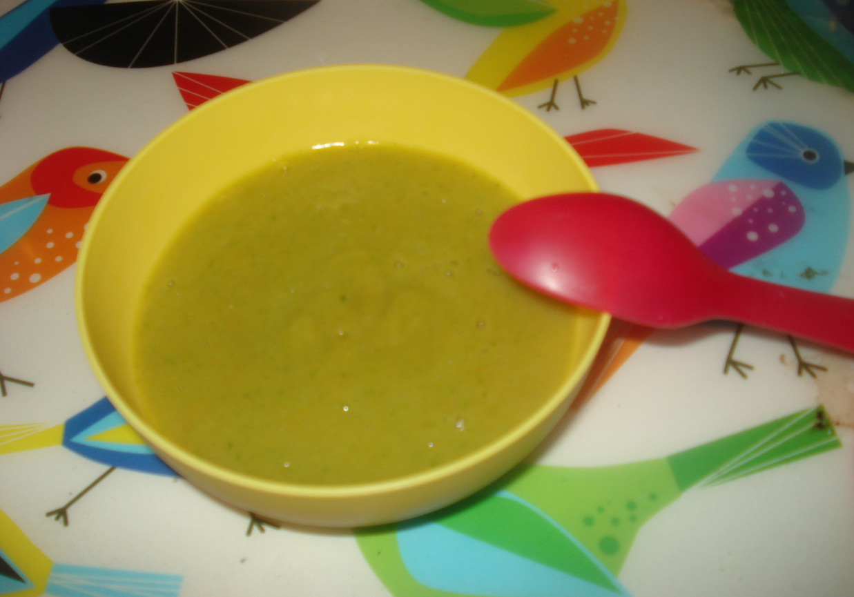 Zupa malucha-ze świeżym szpinakiem foto