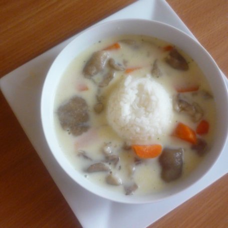 Krok 5 - zupa maślakowa na gęsi z ryżem foto