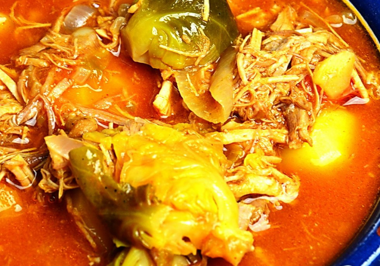 Zupa mięsna z brukselką foto