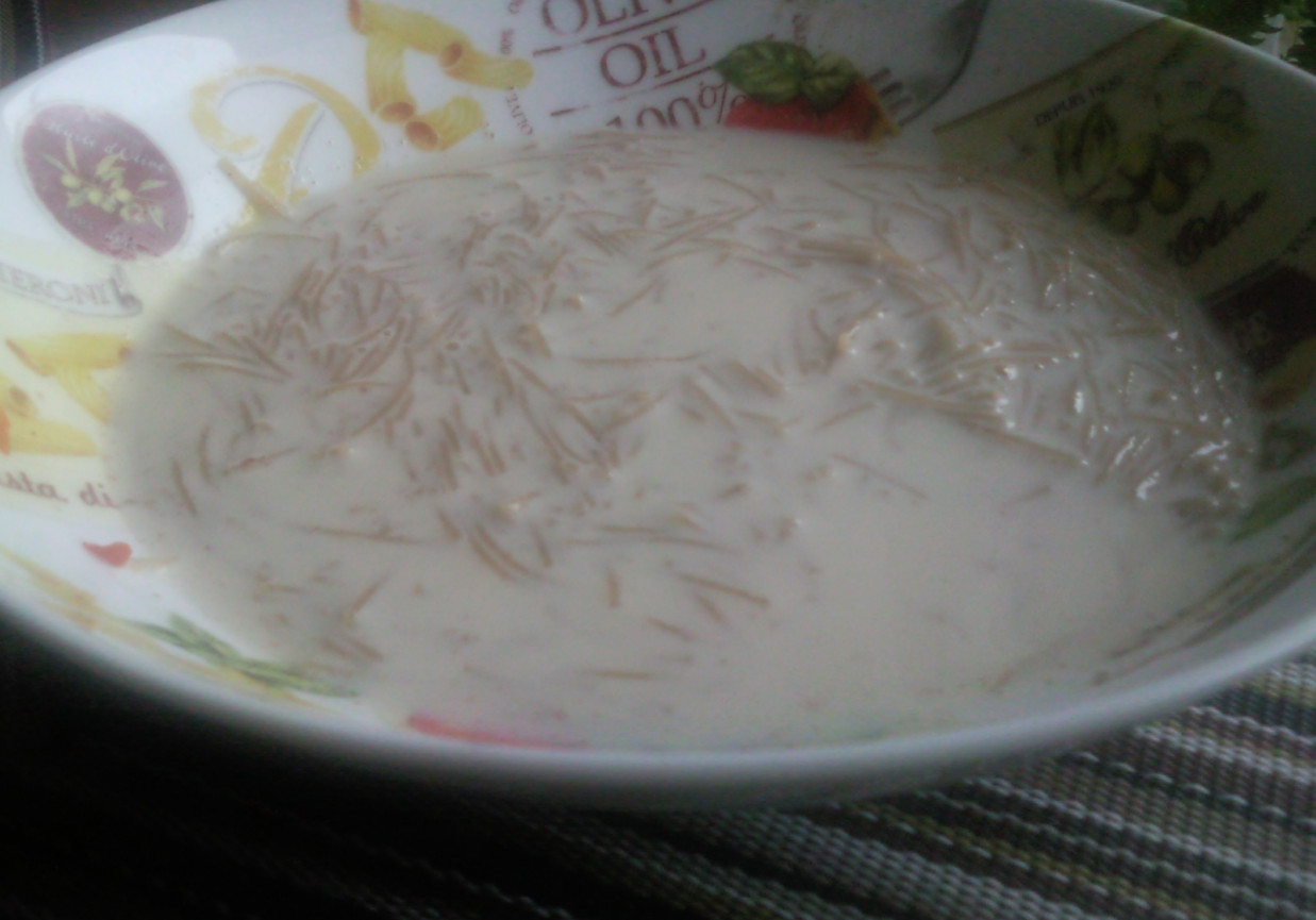 Zupa mleczna z  cynamonem i miodem foto
