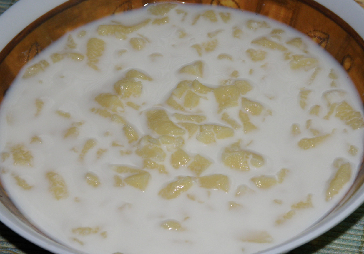 Zupa mleczna z dynią i makaronem foto