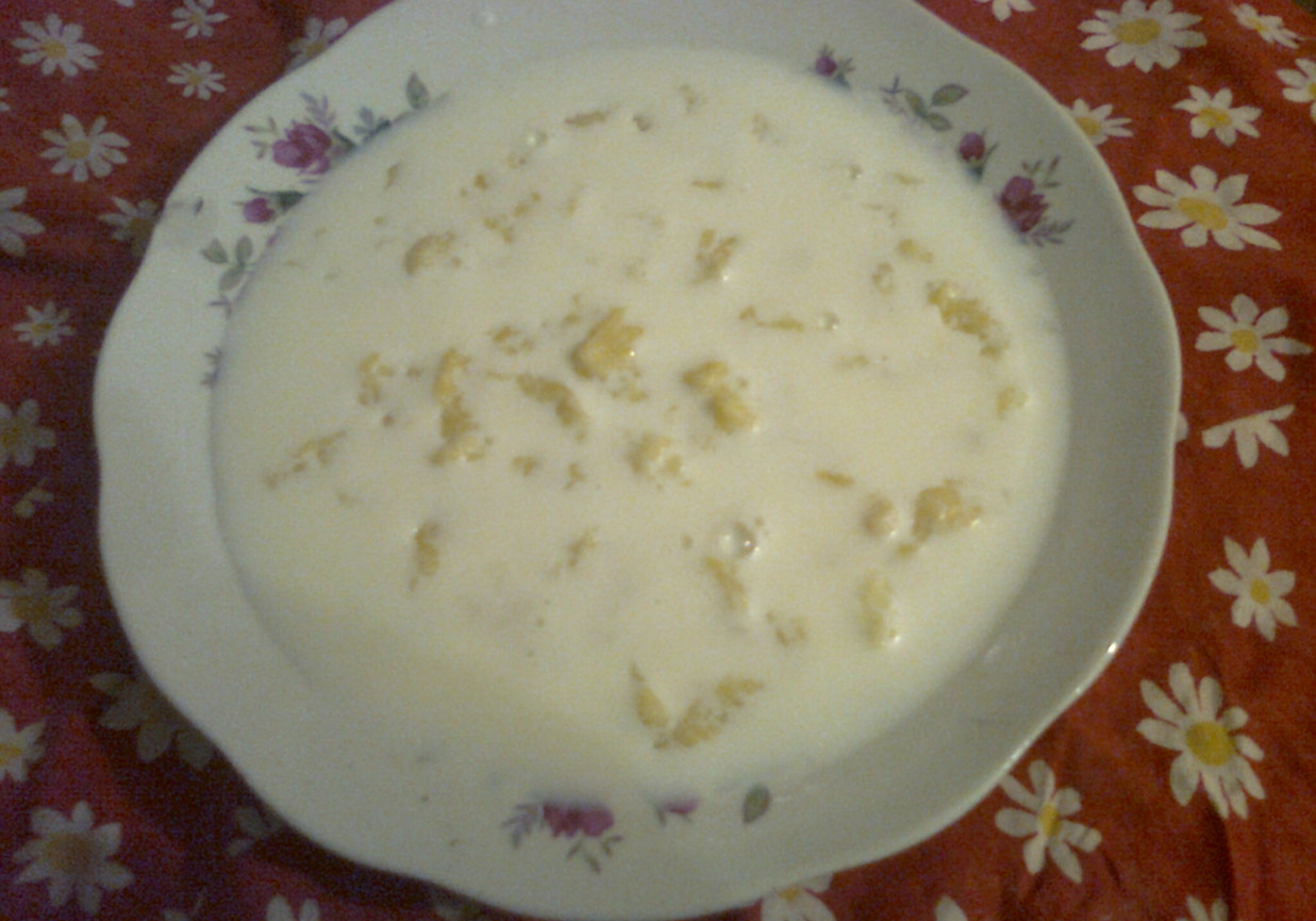 Zupa mleczna z kluseczkami foto