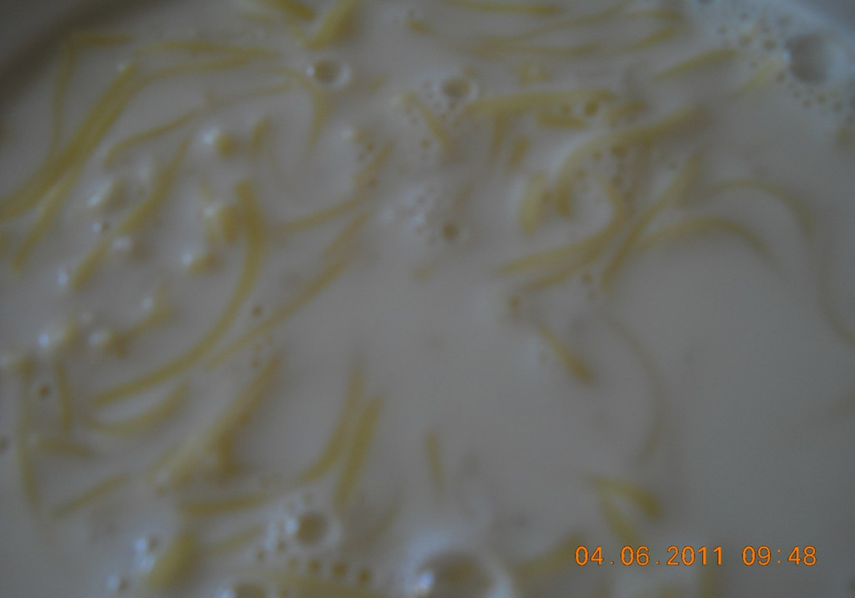 zupa mleczna z makaronem foto