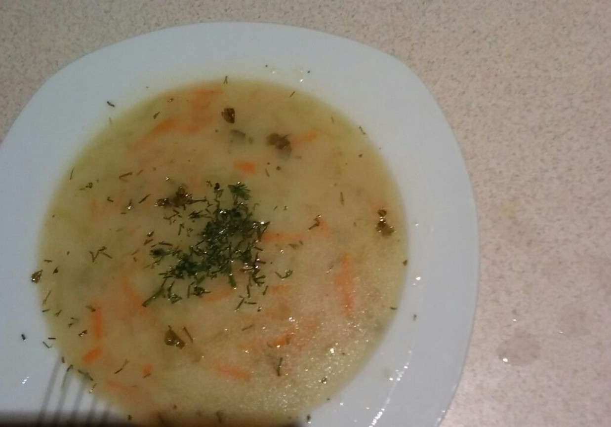 Zupa ogórkowa z ryżem  foto