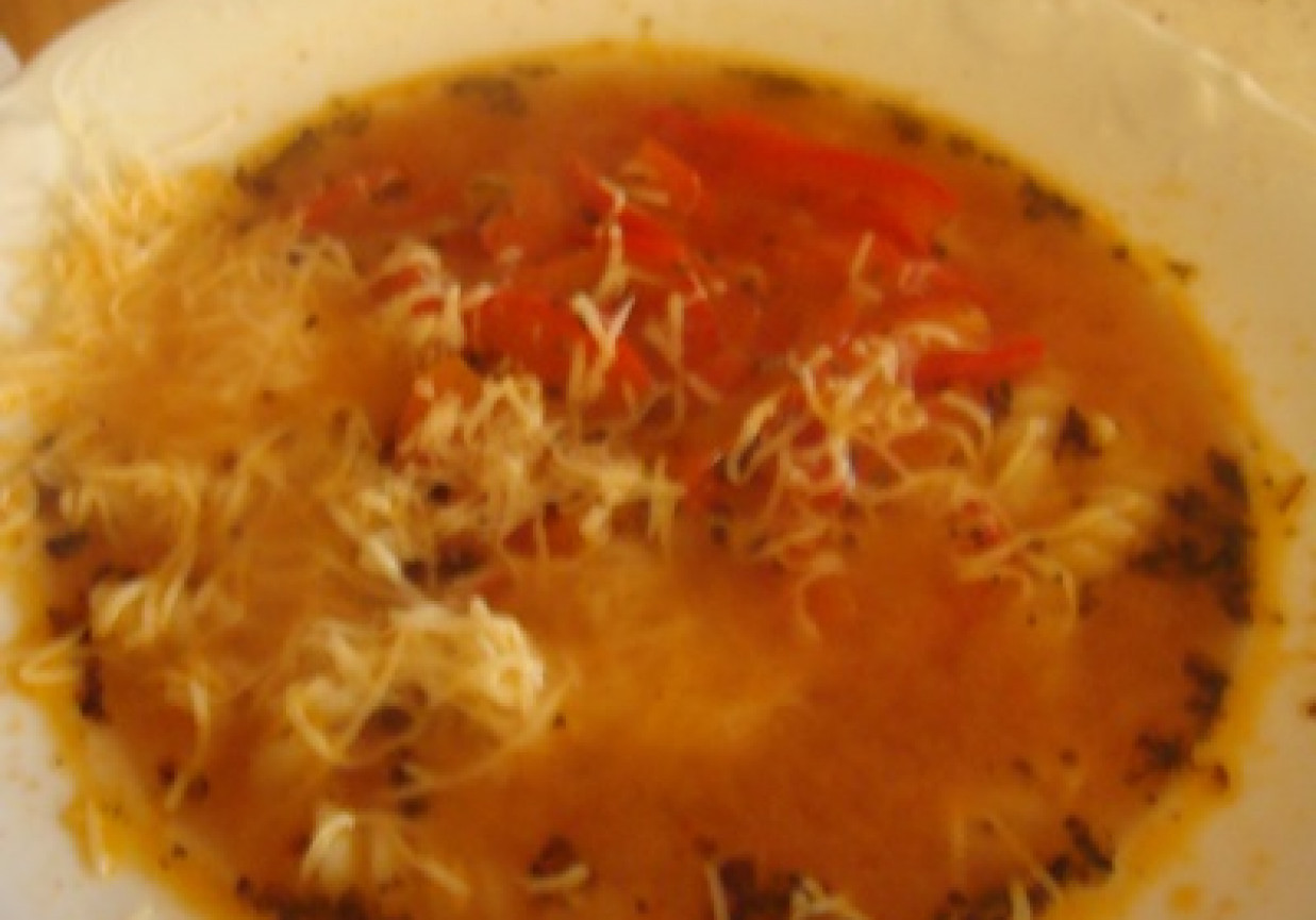 Zupa paprykowa z serem foto