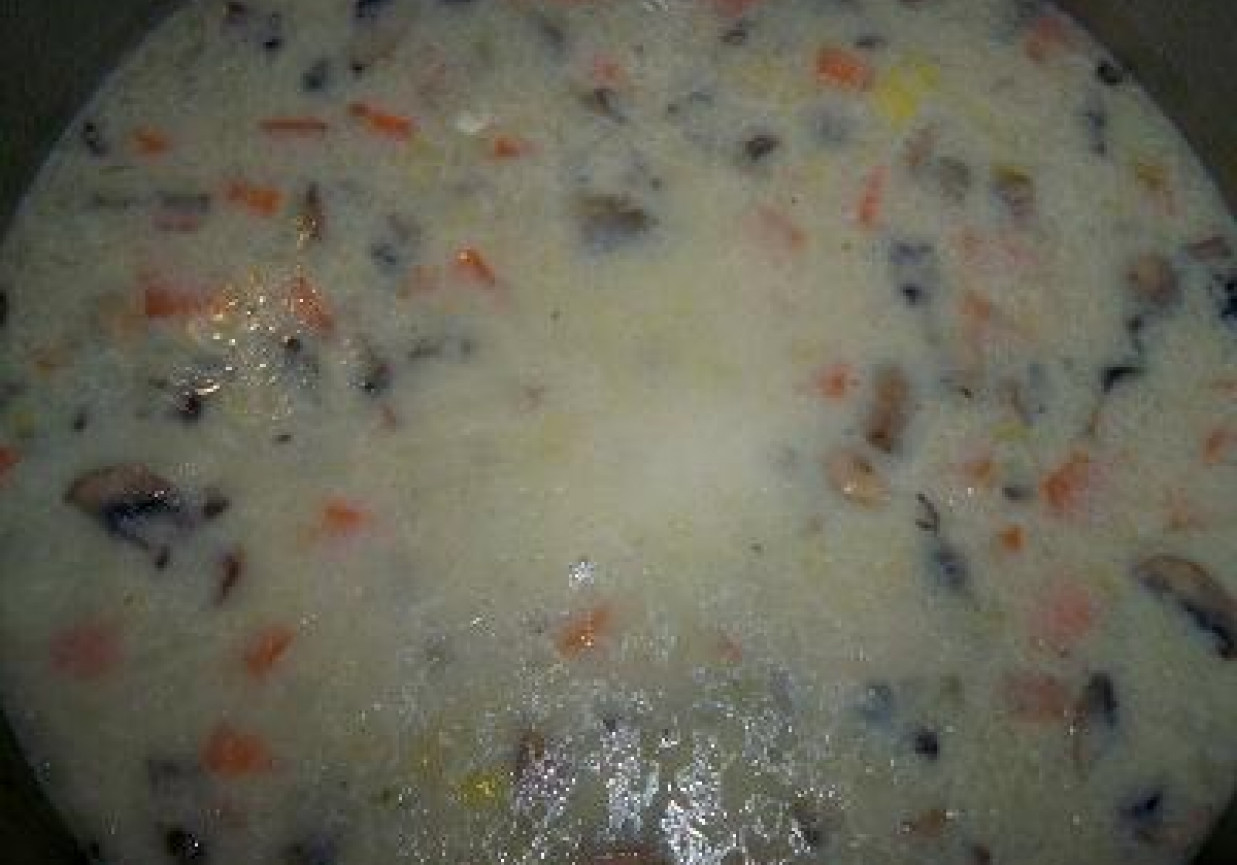 Zupa pieczarkowa na bazie rosołu foto