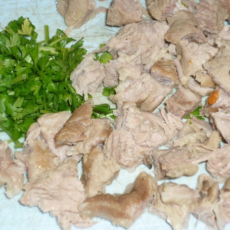 Krok 9 - Zupa pieczarkowa z mięsem  foto
