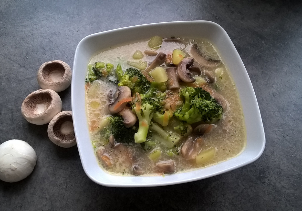 Zupa pieczarkowo-brokułowa foto