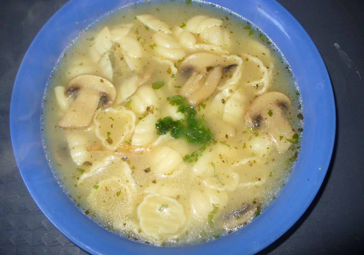 Zupa pieczarkowo - muszelkowa foto