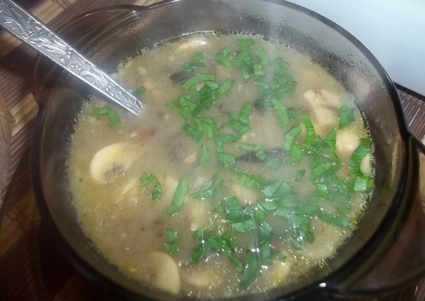 Fotografia przedstawiająca Zupa podwójnie grzybowa
