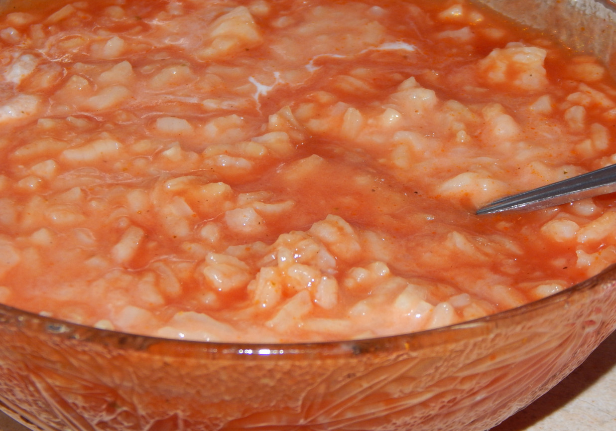 Zupa pomidorowa po grecku - z serem feta foto