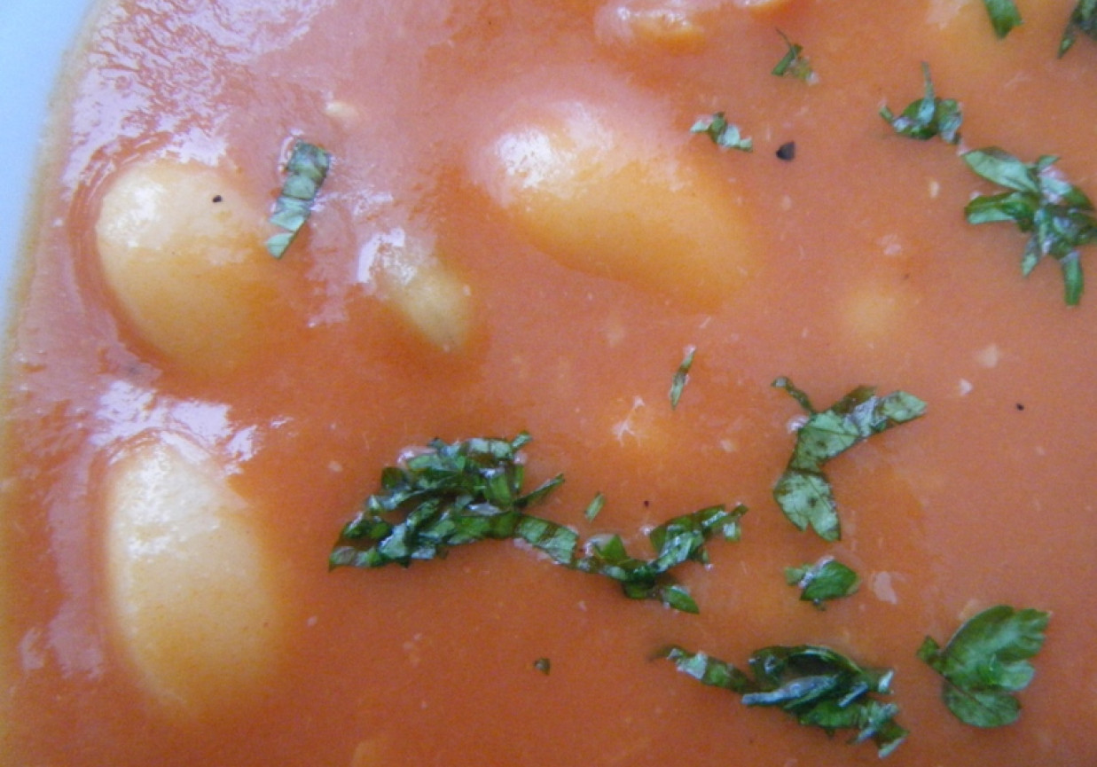 Zupa pomidorowa z fasolką foto